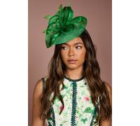 Coast Women's Loop & Feather Upturn Disc Fascinator in Emerald Coast Emerald One Size