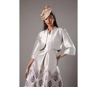 Coast Women's Metallic Twill Crop Jacket in Mocha | Size: 10 Coast Mocha 10