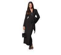 Coast Muse Bow Front Satin Maxi Dress, 12, Black