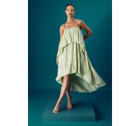 Coast Women's Muse Strappy Jacquard Maxi Dress With High Low Hem in Sage | Size: 10 Coast Sage 10