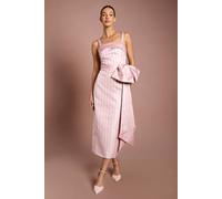 Coast Women's Muse Striped Bow Detail Column Maxi Dress in Pink | Size: 18 Coast Pink 18