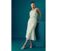 Coast Muse Textured Sleeveless Midi Dress In Sage sage 8