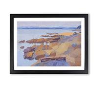 Coast Near Antibes By Henri Edmond Cross Classic Painting Framed Print | A3 Black Framed Wall Art | Ready to Hang | Classic Religious Picture | Living Room Bedroom Lounge Office