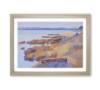 Coast Near Antibes By Henri Edmond Cross Classic Painting Framed Print | A4 Oak Framed Wall Art | Ready to Hang | Classic Religious Picture | Living Room Bedroom Lounge Office