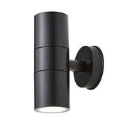 Coast Neso Twin Gu10 Up & Down Wall Light Led Bulb - Black, Ip44 - Outdoor Led Wall Light Fitting - Polycarbonate Exterior Light