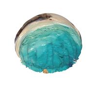 Coast of Dreams Double Layer Shower Cap for Women Waterproof and Durable Protects Hair During Bath, Beauty