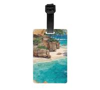 Coast of Dreams Luggage Tag PVC Waterproof Durable Light Bag Tag with Detachable Wristband for Easy Identification
