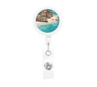 Coast of Dreams Retractable Badge Holder is Durable Sturdy Comes with A Lanyard for Office Hospital Staff Wearing