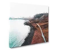 Coast of Isle of Skye in Scotland Canvas Print | Gallery Wrapped 30mm Frame Wall Art | 14x14 inches | Ready to Hang | Abstract Seascape Picture | Living Room Bedroom Lounge Office