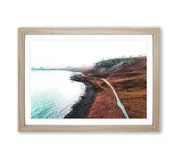 Coast of Isle of Skye in Scotland in Abstract Framed Print | A2 Oak Framed Wall Art | Ready to Hang | Abstract Beach Picture | Living Room Bedroom Lounge Office