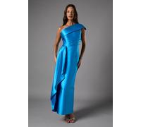 Coast One Shoulder Column Dress In Blue blue 10
