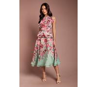 Coast Women's Organza Floral Midi Skirt in Sage | Size: 12 Coast Sage 12