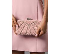 Coast Pearl Detail Clutch Bag In Blush blush One Size