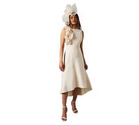 Petite 3D Corsage High Low Dress Coast Champagne 10