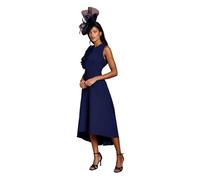 Coast Women's Petite 3D Corsage High Low Dress in Navy | Size: 6 Coast Navy 6