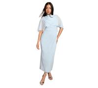Coast Women's Petite Chiffon Cape Pencil Dress in Light Blue | Size: 10 Coast Light Blue 10