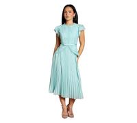 Coast Petite Lace Bodice Peplum Midi Dress, 8, Light Blue