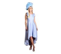 Coast Women's Petite Lisa Tan Bow Shoulder Satin Midi Dress in Pale Blue | Size: 10 Coast Pale Blue 10