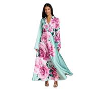Coast Women's Petite Placement Print Wrap Front Gown in Sage | Size: 8 Coast Sage 8