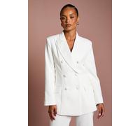 Coast Petite Premium Hourglass Silhouette Double Breasted Blazer In Ivory ivory