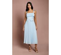 Coast Petite Square Neck Midi Dress In Light Blue light blue