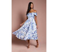 Coast Women's Petite Stripe Organza Pleated Top Midi Dress in Ivory | Size: 6 Coast Ivory 6