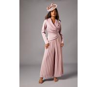 Coast Petite Tailored Pleat Trouser Jumpsuit In Blush blush