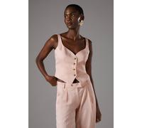 Coast Pinstripe Strappy Waistcoat In Peach peach 8
