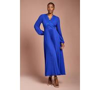 Coast Women's Pleat Detail Lace Trim Maxi Dress in Cobalt | Size: 10 Coast Cobalt 10