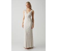 Coast Plunge Floral Vintage Embellished Wedding Dress In Ivory ivory 8