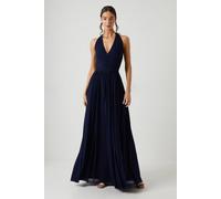 Coast Plunge Neck Stretch Mesh Bridesmaid Dress In Navy navy 14