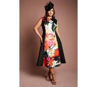 Coast Plus Colour Block Scuba Midi Dress multi