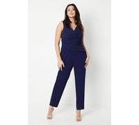 Coast Plus Scuba Crepe Wrap Jumpsuit In Navy navy 26