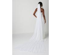 Coast Women's Premium Plain Soft Tulle Cathedral Length Veil in Ivory Coast Ivory One Size