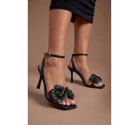 Coast Primrose Faux Leather Corsage High Stiletto Heeled Sandals, 6, Black
