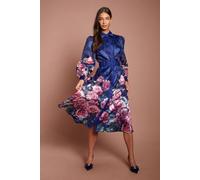 Coast Women's Printed Jacquard Shirt Dress With Belt in Navy | Size: 8