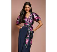 Coast Printed Tiered Sleeve Organza Jumpsuit multi 14