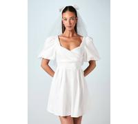 Coast Women's Puff Sleeve Full Skirted Mini Dress With Tie Back in Ivory | Size: 12 Coast Ivory 12