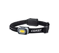 Coast RL10 560 Lumen Dual Color LED Headlamp with Flood and Spot Beams, Variable Light Control, C.O.B., Alkaline Dual Power, Non-Slip Band, 3 x AAA Included