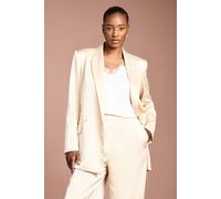 Coast Satin Double Breasted Blazer In Champagne champagne 18