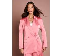 Coast Satin Double Breasted Blazer In Rose rose 12
