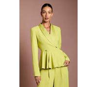 Coast Satin Peplum Blazer In Lime lime