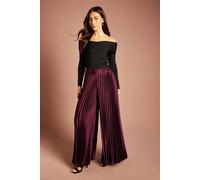 Coast Women's Satin Pleated Trouser in Fig | Size: 12