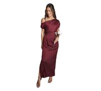 Coast Satin Ruched Detail Off The Shoulder Maxi Bridesmaid Dress