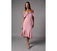 Coast Satin Sleeve Scuba Midi Dress In Blush blush 12