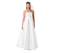 Coast Scalloped Strapless Maxi Wedding Dress, 12, Ivory