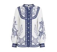 Coast Scarf Shirt - female - FARM Rio - Shirts - White - M - Blouses & Shirts M