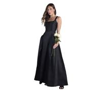 Coast Scoop Neck Full Skirted Twill Bridesmaid Dress, 10, Black