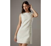 Coast Sequin Boucle Shift Dress With Bows In Ivory ivory 16