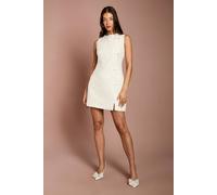 Coast Women's Sequin Boucle Shift Dress With Bows in Ivory | Size: 16